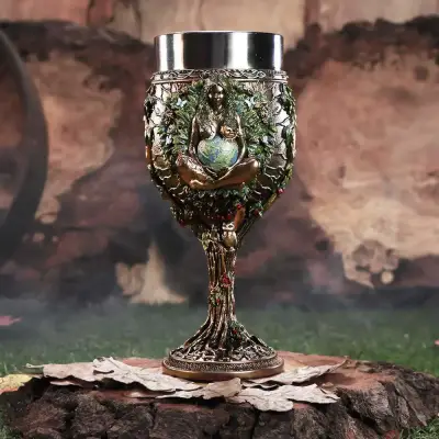 Figurine mother earth bronze goblet